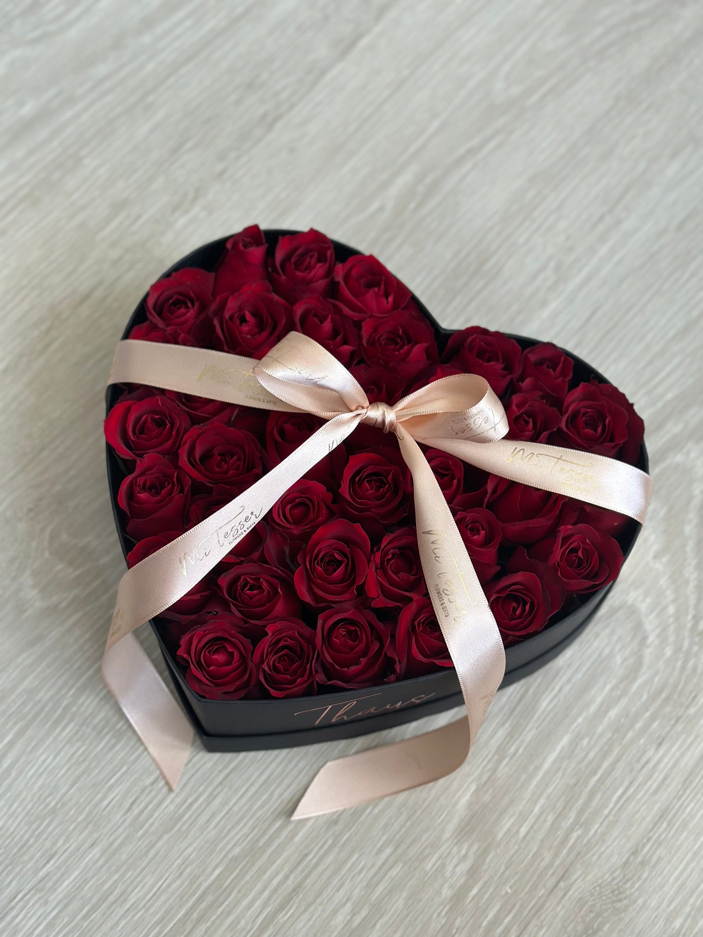 Caixa coração com rosas