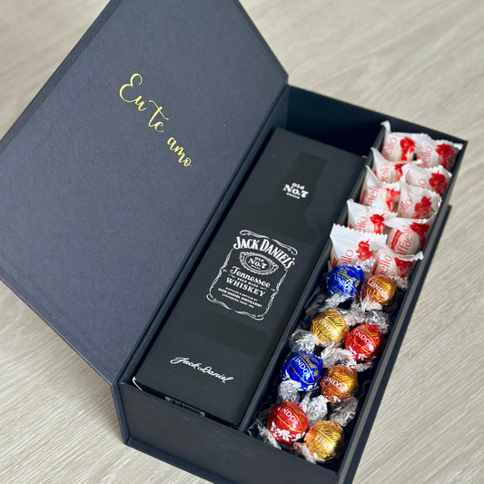 Caixa whisky e bombons