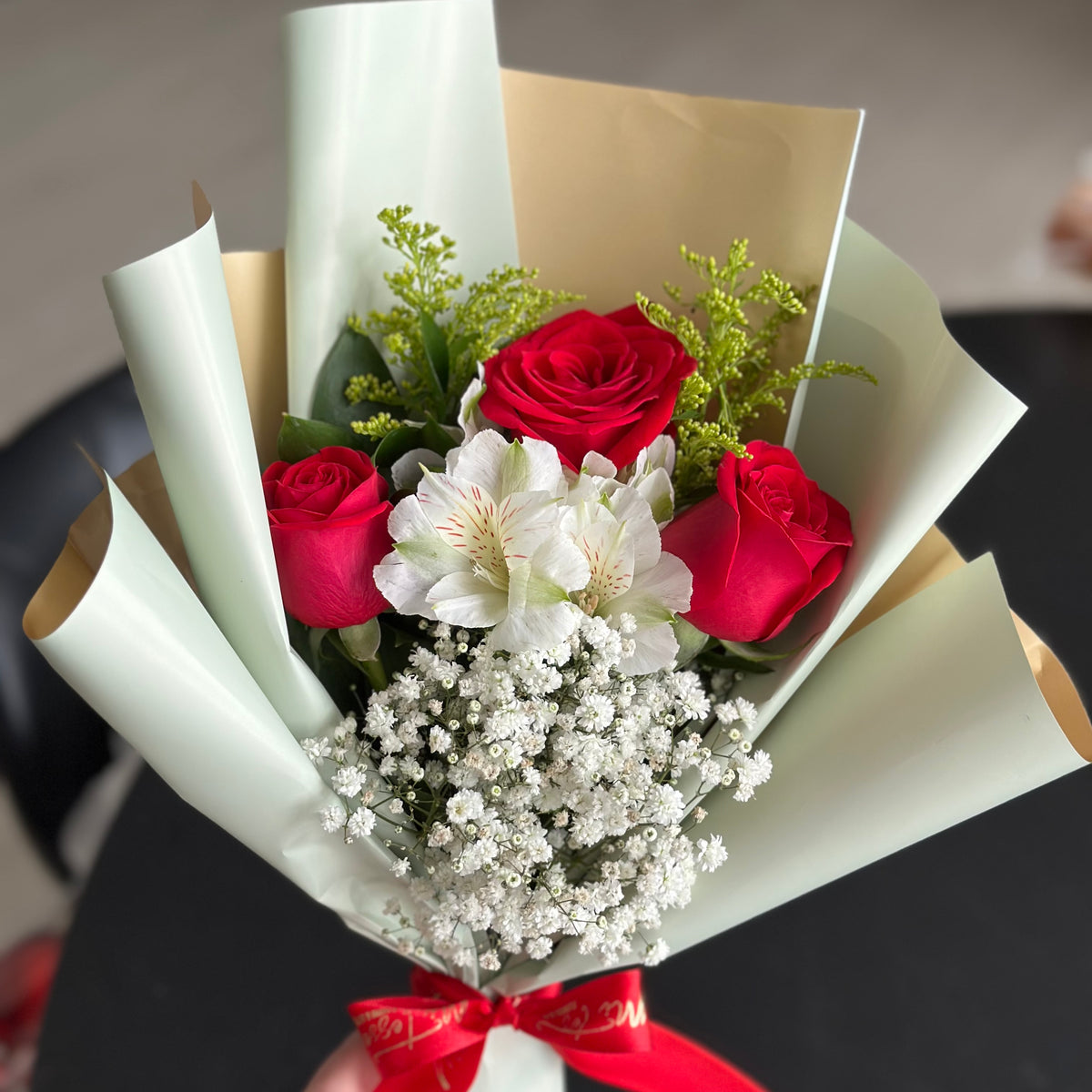 Buquê 3 rosas