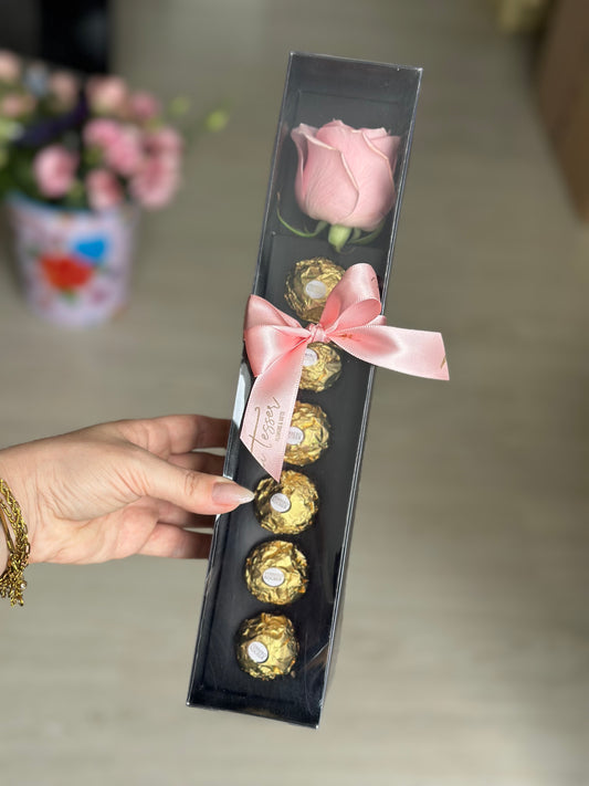 Le Belle - Rosa individual com Ferrero Rocher
