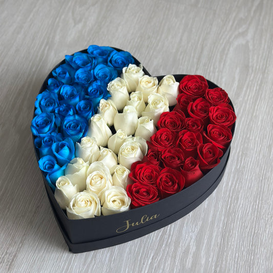 Caixa coração Vive la France 🇫🇷